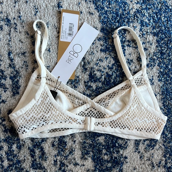 PatBO Linen Bralette Top in Bone - Picture 6 of 7